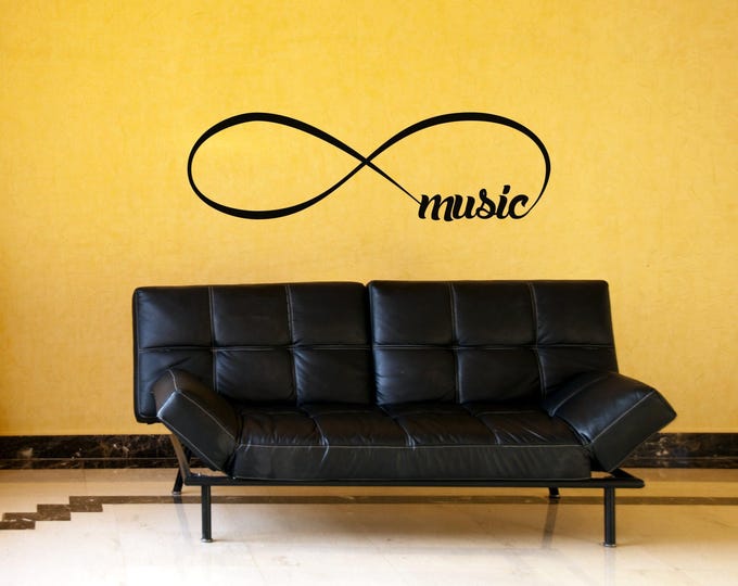 Infinity Music Decal – Minimalist Wall Art for Music Lovers