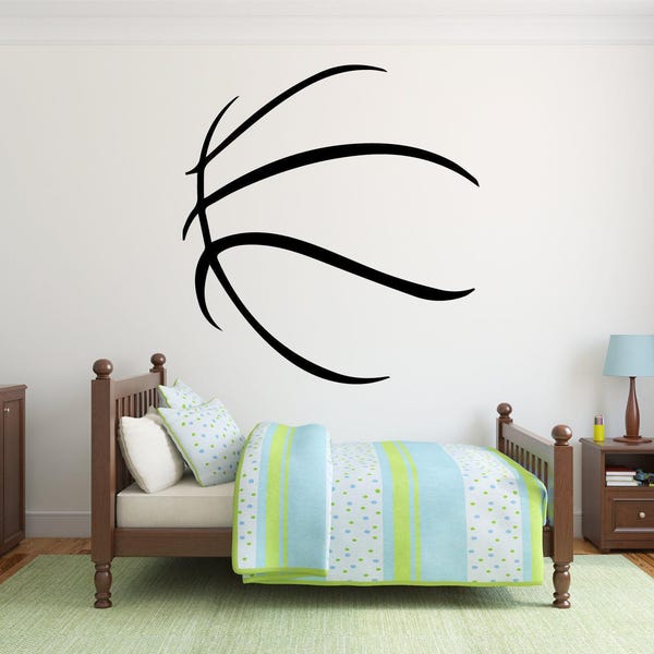 Extra Large Basketball Wall Decal: Boys Room Decor