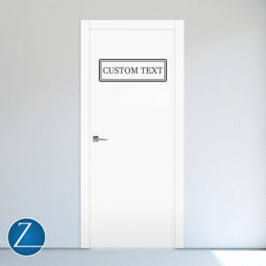 Custom Door Decal: Personalized Name or Text Sticker