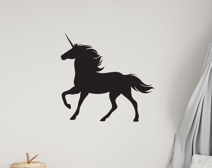 Unicorn Wall Decal Silhouette for Kids Room