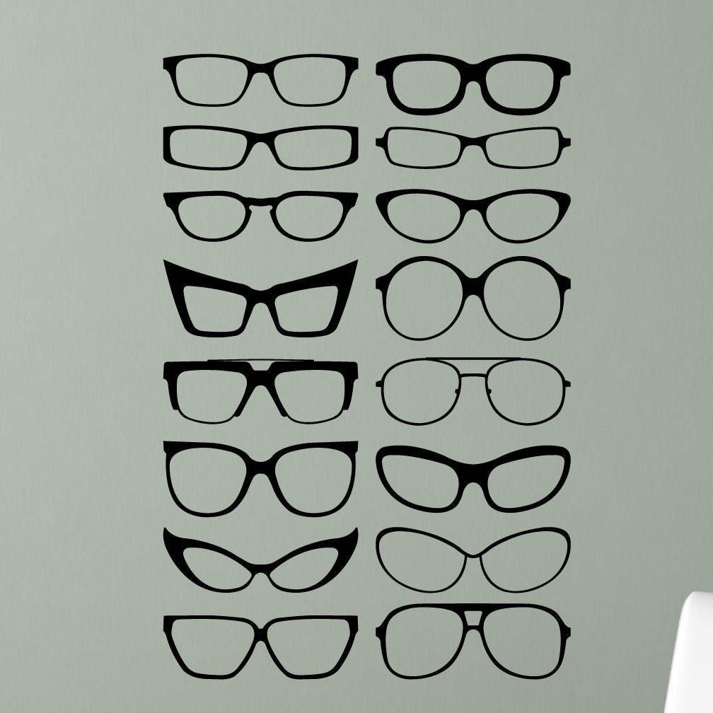 Glasses glasses decal glasses wall decal glasses decor Etsy