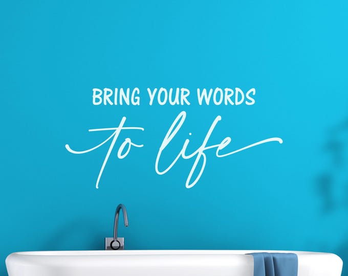 Custom Wall Decal: Personalized Quote Lettering in Multiple Colors and Sizes