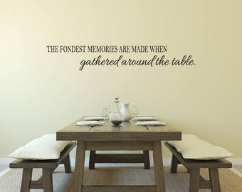 Dining Room Wall Decal: Gathered Around The Table Quote