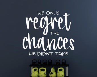 Gym Wall Decal – Workout Quote Fitness Wall Decor