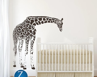 Giraffe Nursery Wall Decal – Safari Animal Vinyl Sticker