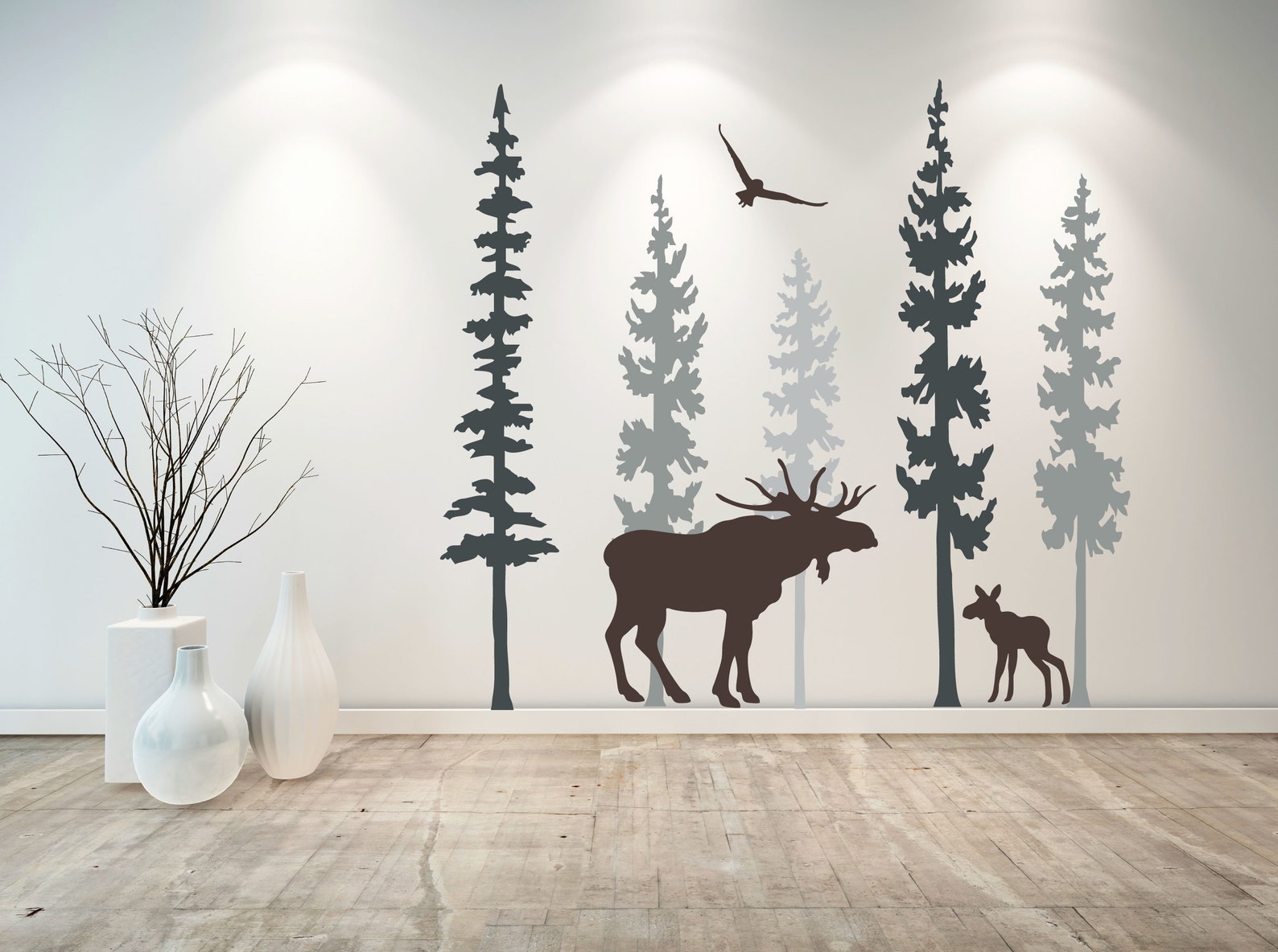 Moose Wall Decal Nursery Wall Decor Nursery Wall Decor Etsy