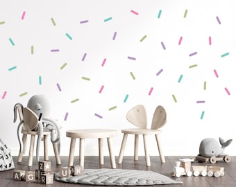 Sprinkle Wall Decals: Pastel Confetti Pattern for Playroom Decor
