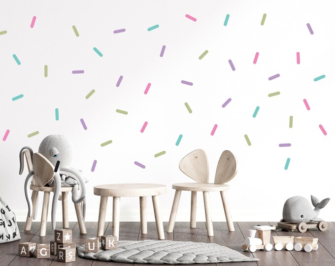 Sprinkle Wall Decals: Pastel Confetti Pattern for Playroom Decor