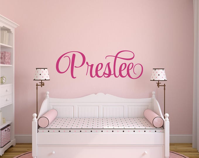 Personalized Name Wall Decal: Script Lettering for Girls Room Decor