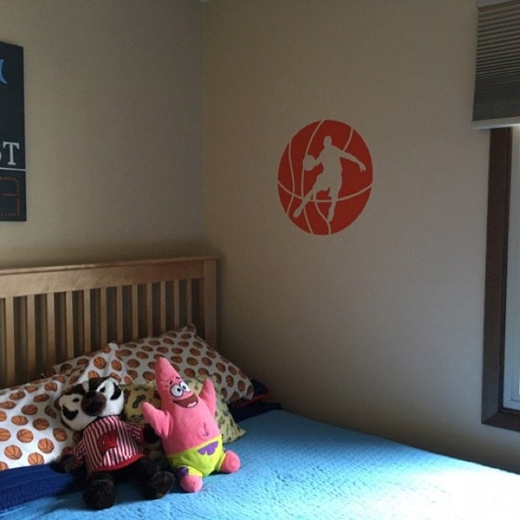 Basketball Wall Decal Basketball Wall Art Basketball Decor Basketball Decal Basketball Decorations Boys Room Wall Decal D00018