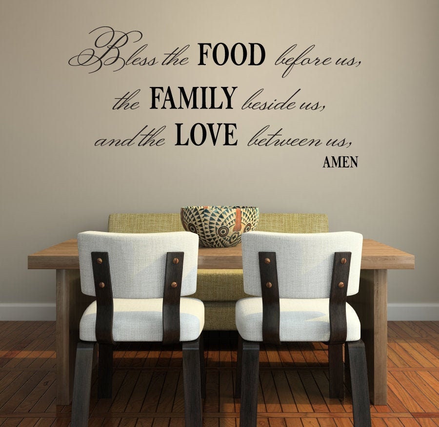 Kitchen wall decor Christian wall art prayer decal D00091 Etsy