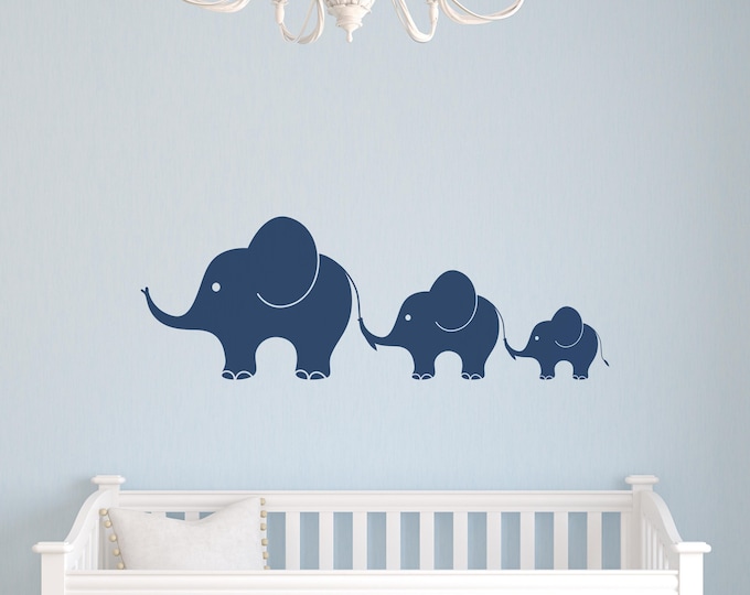 Elephant Nursery Wall Decal: Available in 33 Colors