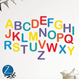 Alphabet Wall Decals: Colorful Peel & Stick Letters