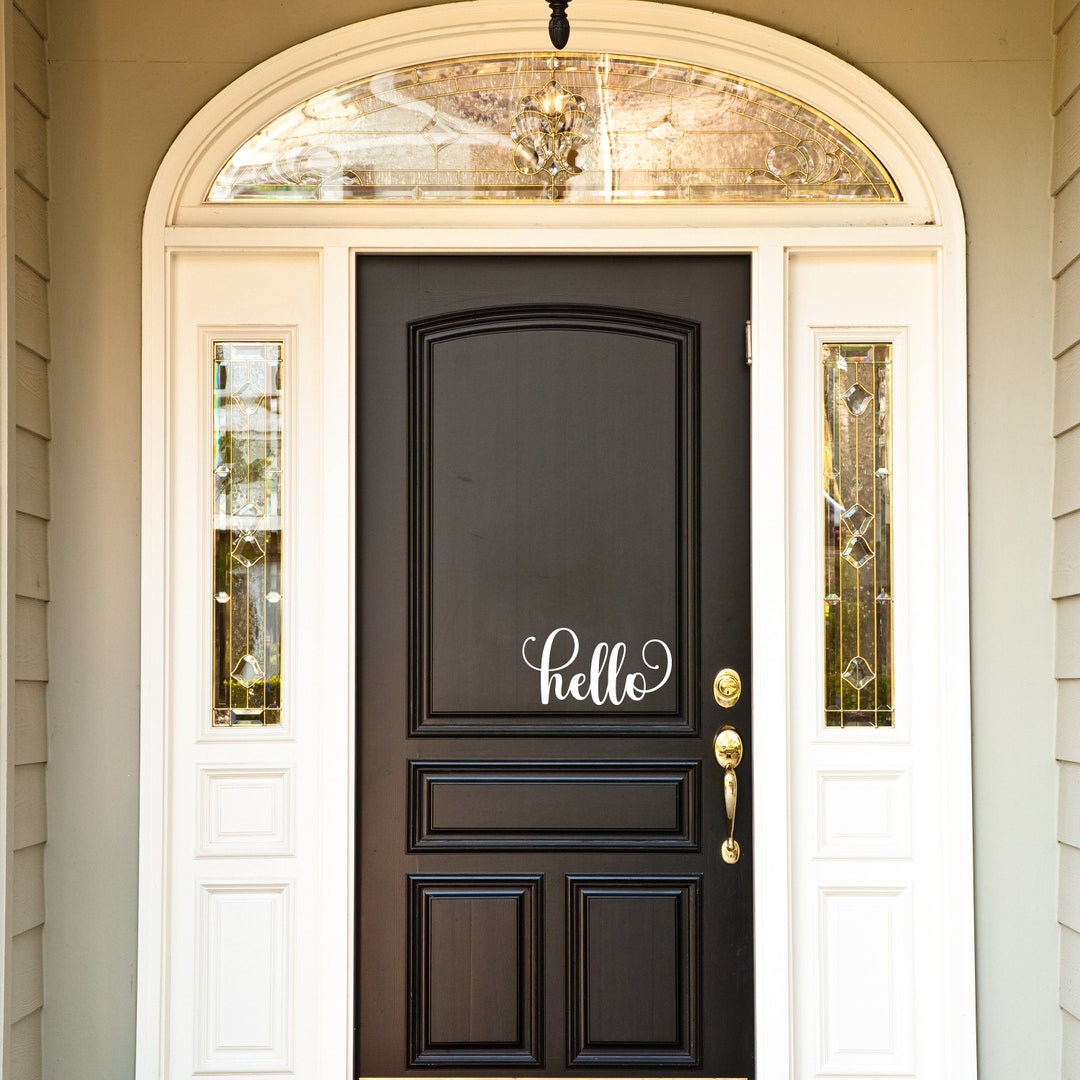 Hello Door Decal Front Door Decal Hello Vinyl Decal Front Door Sticker