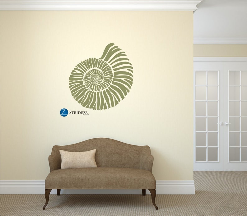 fossil decal decor D00028 Ammonite vinyl wall decal