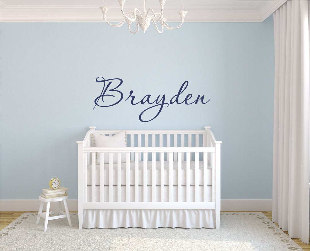 Personalized Name Baby Boy Nursery Custom Name Decal - Etsy