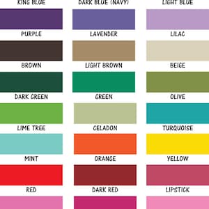 a color palette with various shades of grey, black, and metallic colors, along with labels for different types of paint colors. The colors may vary slightly depending on the monitor display settings.