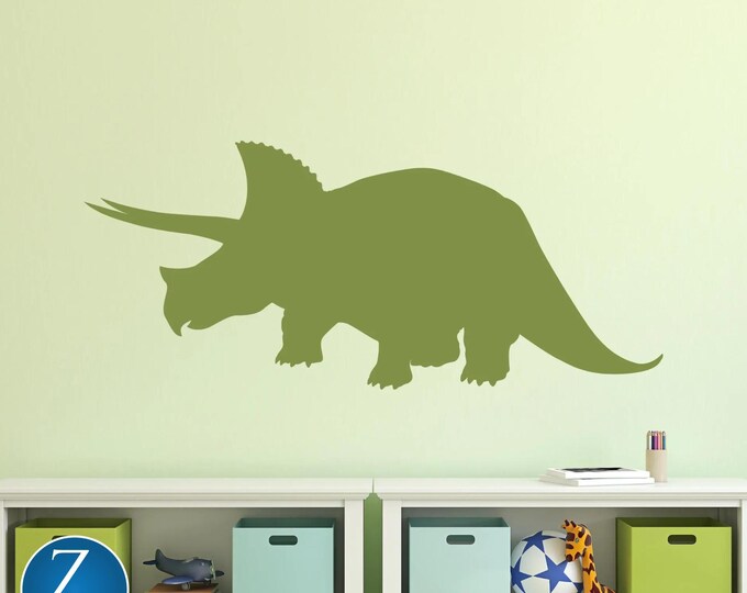 Triceratops Dinosaur Wall Decal: Kids Room & Nursery Wall Art