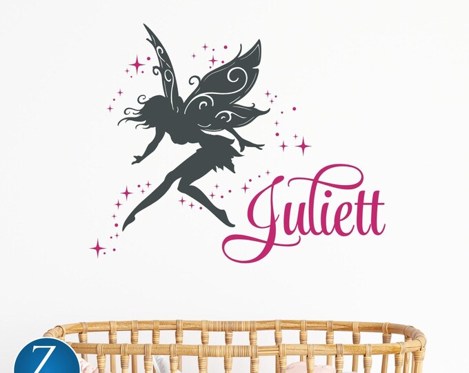 Fairy Wall Decal: Personalized Name Decal for Girls Room or Nursery Decor