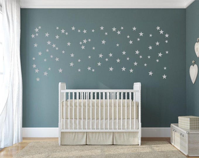 Scattered Star Wall Decals: Celestial Nursery Art, Kids Room Decor