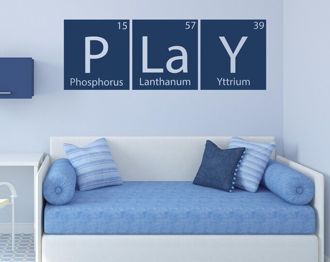 Play Wall Decal Science Wall Art Kids Room Decor