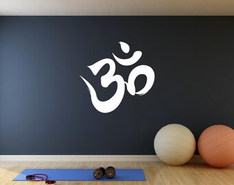 Om Wall Decal Yoga Wall Decor Meditation Art