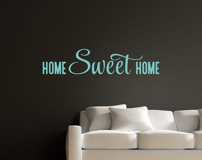 Home Sweet Home Wall Decal: Script Lettering for Living Room Decor
