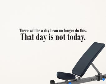 Fitness Motivation Wall Decal: Workout Quote for Home Gym Decor