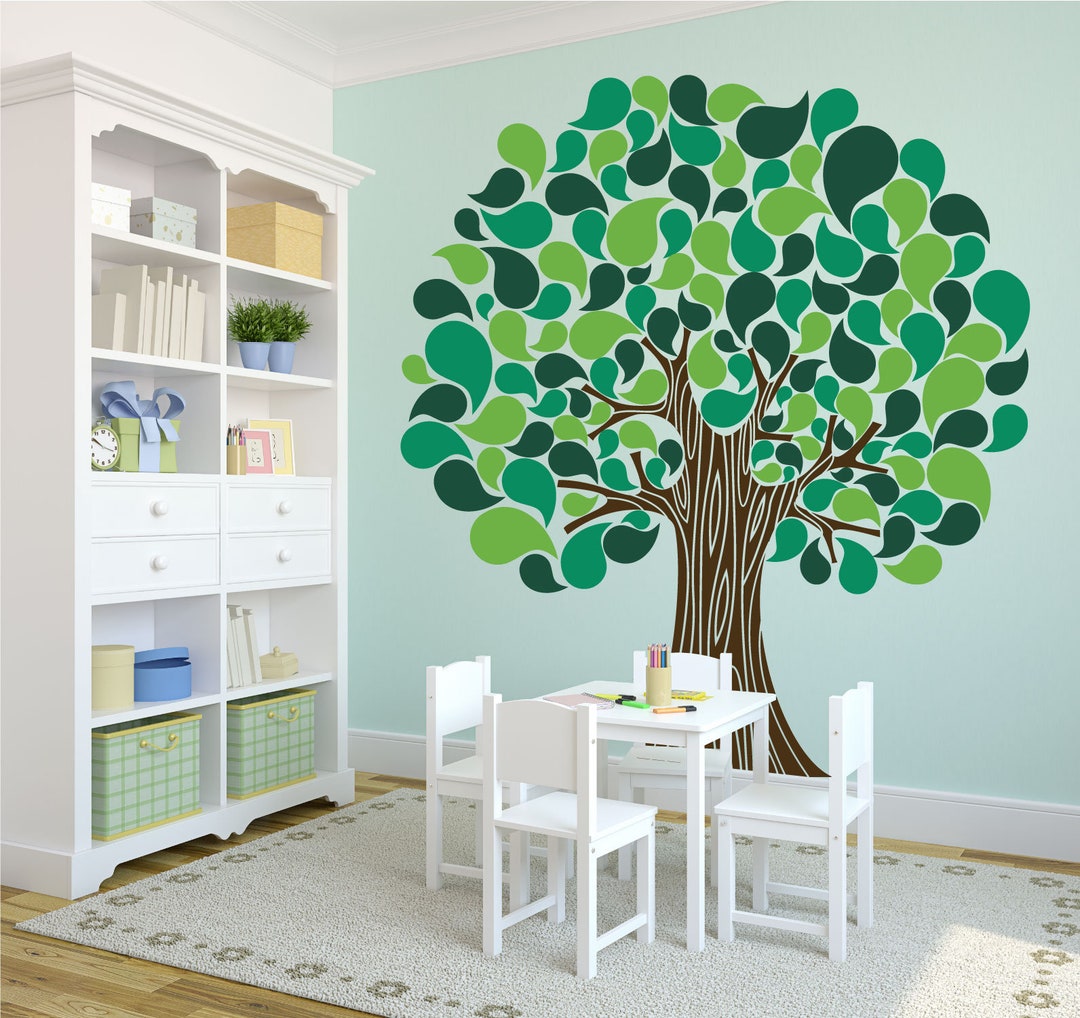 Baby Room Tree Art Decor Nursery Wall Decal Children Large Tree Mural