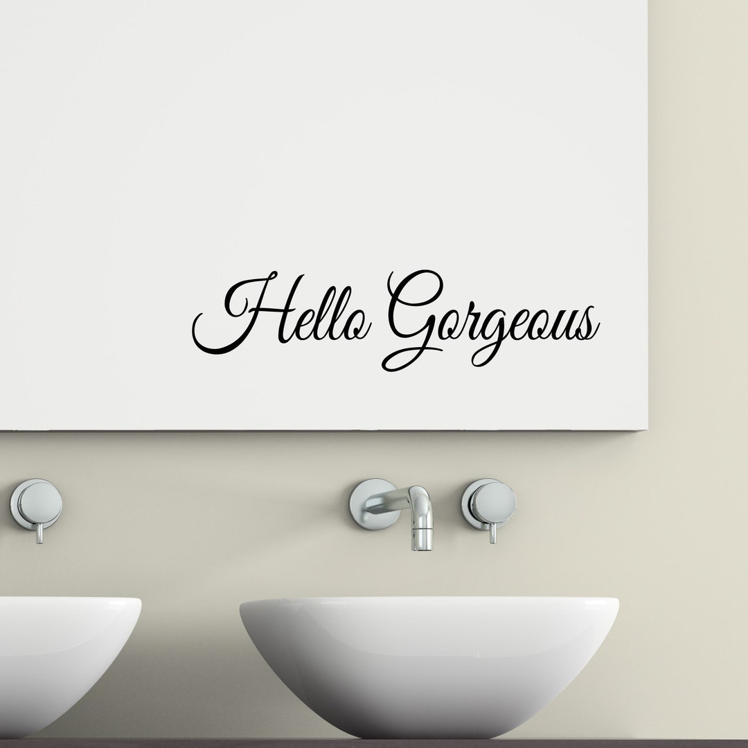 Hello Wall Decal Bedroom Wall Decor D00683 Etsy