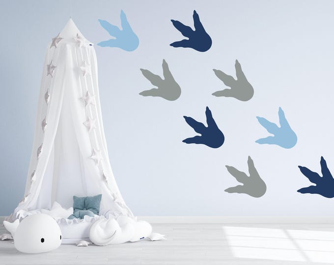 Dinosaur Footprint Wall Decal Set for Nursery