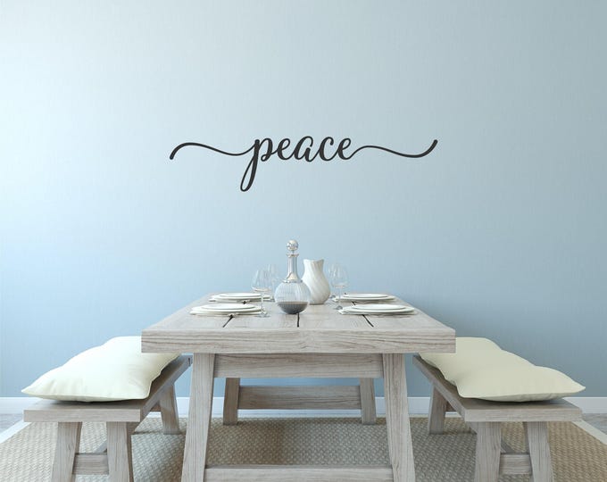 Peace Wall Decal: Family Home Decor