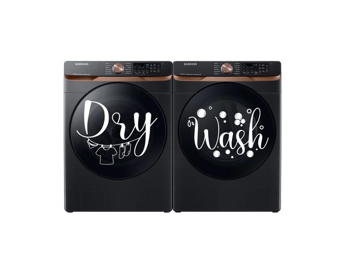 Wash and Dry Laundry Decal Set – Washer Dryer Vinyl Stickers