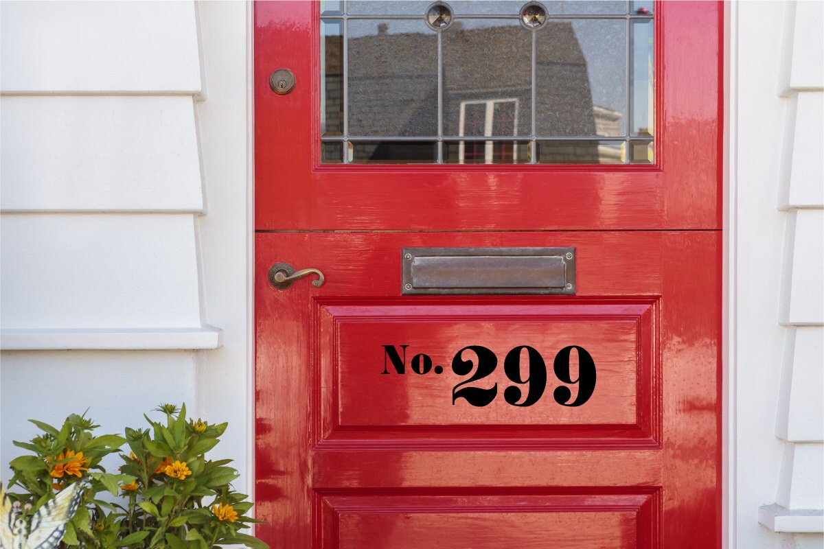 Personalized Door Address Decal Door Decal Door Decor Door Etsy