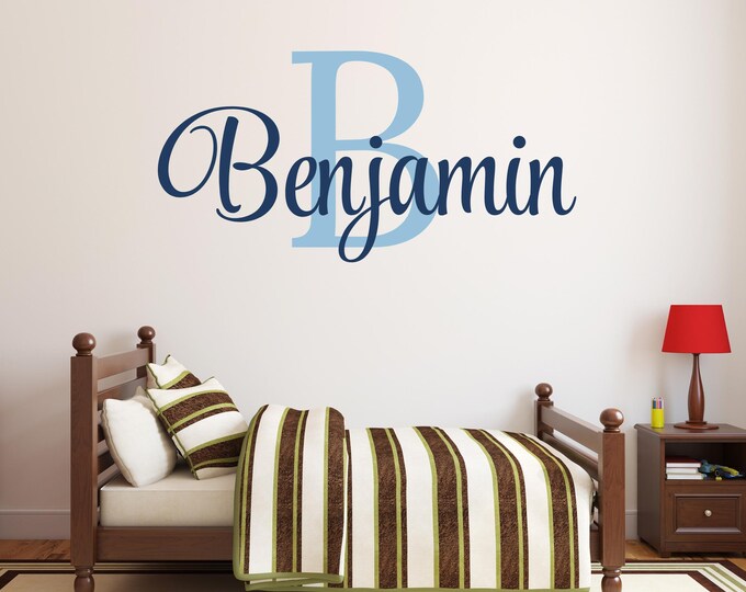 Personalized Name Wall Decal Monogram Name Sign