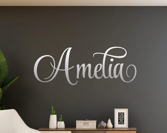 Personalized Name Wall Decal Custom Script Name Sign