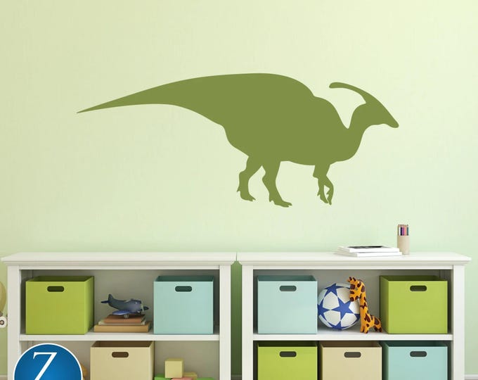 Parasaurolophus Dinosaur Wall Decal – Kids Nursery Silhouette Vinyl Sticker