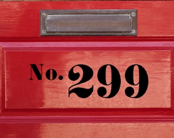 Personalized door address decal, door decal, door decor, door decorations, address numbers, mailbox decal, mailbox numbers D00438