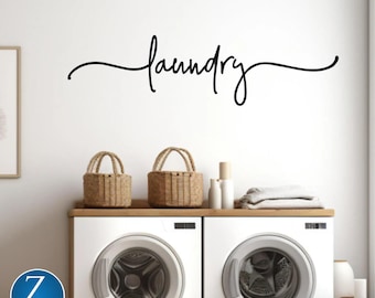 Laundry Room Wall Decal: Modern Farmhouse Vinyl Lettering Sign