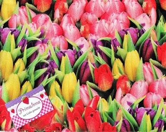 Torchon « Tulip dance » pour votre décoration de cuisine au printemps !