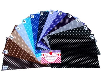 Patches "Dots 2" choose from 13 colors- Iron-On and Sew-On Applique Sheets - Design Your Own Appliqués on shirts, pillows, quilts.