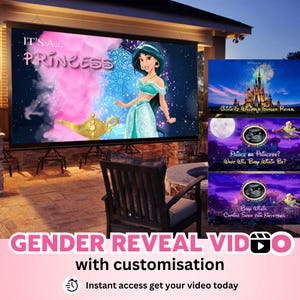 INSTANT ACCESS GIRL Video digital announcement gender reveal movie Wall projection Instant Messaging Fireworks Customised Personalised Text