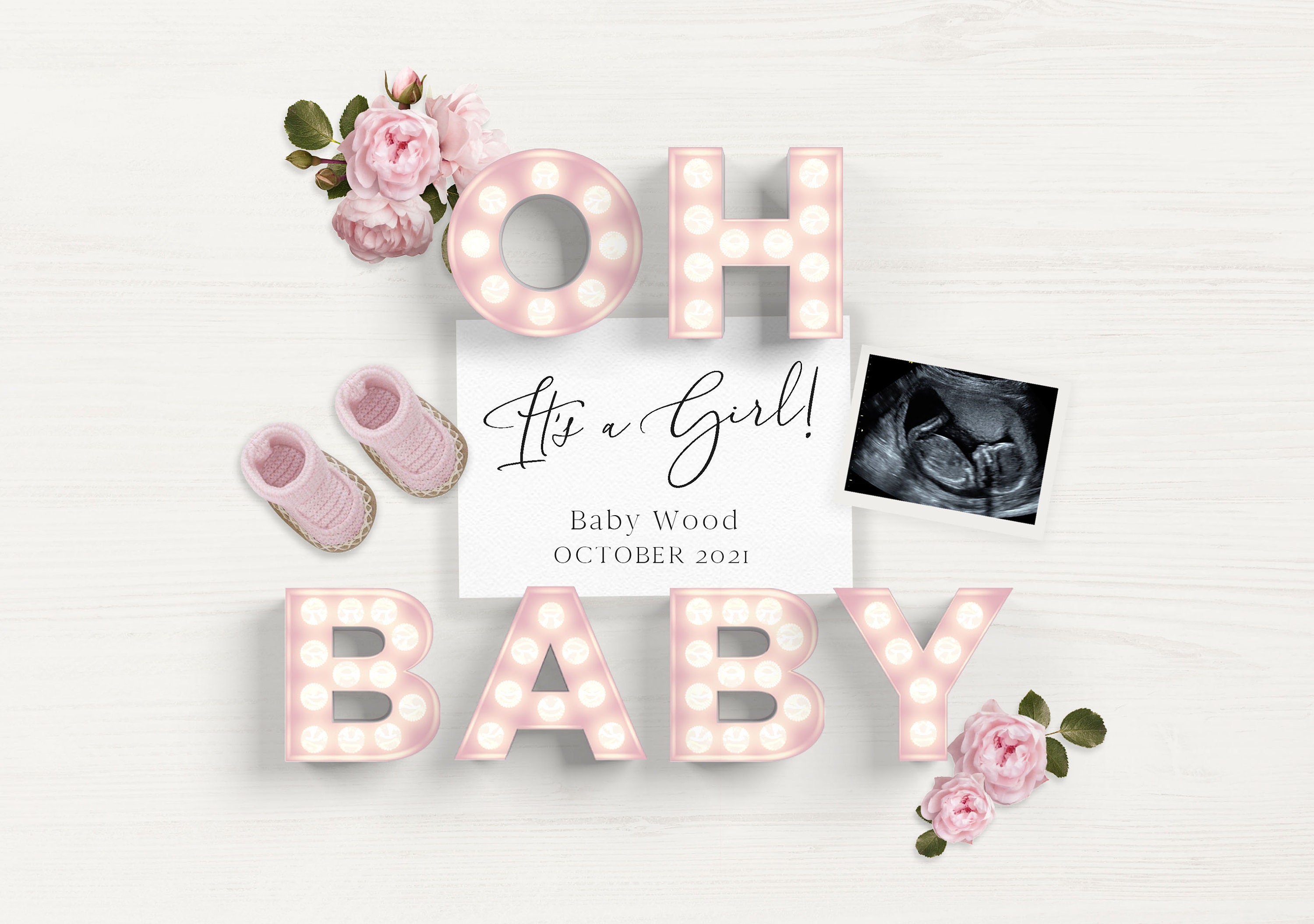 Custom Gender reveal post for Social media feed and Texting Etsy