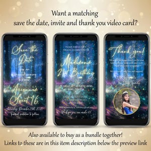 Enchanted Garden Save the Date Video Invite with Music, Fairy Woodland Digital Save the Date, Sweet 16 or Any Event Instant Download image 5