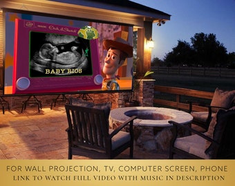 Pregnancy Announcement Video digital announcement movie Baby Shower | Wall projection and instant messaging