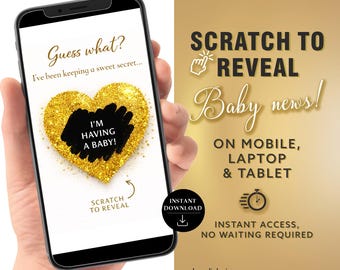 Schwangerschafts Rubbelkarte – Ich kriege ein Baby – Digitale Babymitteilung