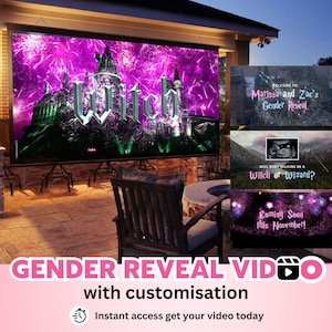 Gender Reveal Video – It’s a Girl – Customised Digital Baby Announcement Movie – Instant Download Text, Party, TV Wall Projection, WhatsApp