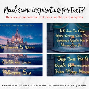 Themed Reveal Orlando Florida Paris California Trip Surprise Video Movie Personalised Message image 7