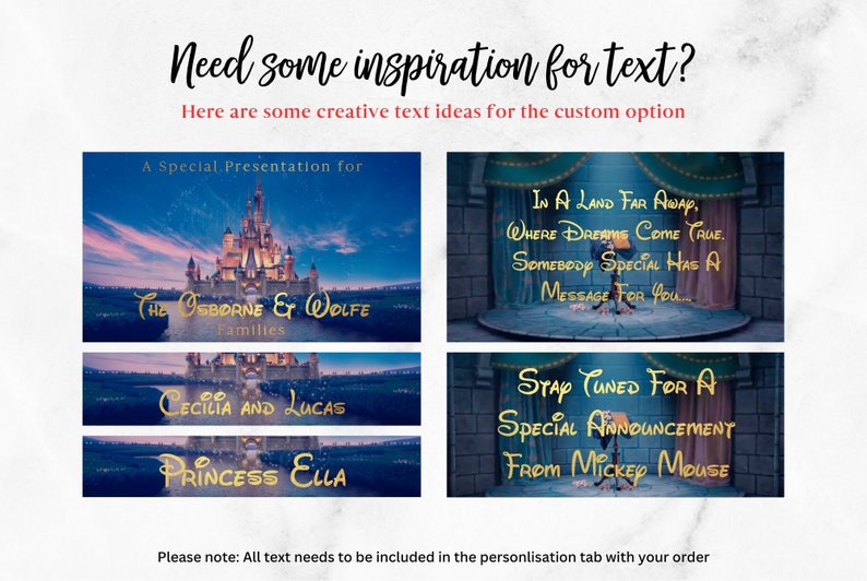 Themed Reveal Orlando Florida Paris California Trip Surprise Video Movie Personalised Message image 7