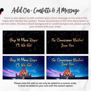 Themed Reveal Orlando Florida Paris California Trip Surprise Video Movie Personalised Message image 4